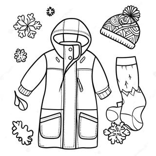 Winter Clothes Coloring Page 135775-67544