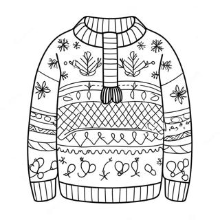 Cozy Winter Sweater Coloring Page 135776-67545