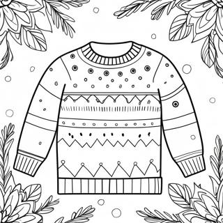 Cozy Winter Sweater Coloring Page 135776-67546