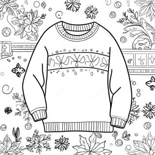 Cozy Winter Sweater Coloring Page 135776-67548