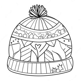 Colorful Winter Hat Coloring Page 135777-67549