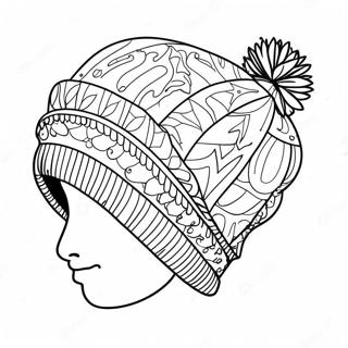 Colorful Winter Hat Coloring Page 135777-67551