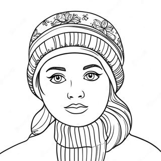 Colorful Winter Hat Coloring Page 135777-67552