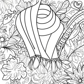 Stylish Winter Scarf Coloring Page 135778-67556