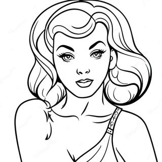 Retro Tattoo Pin Up Style Coloring Page 135803-67572