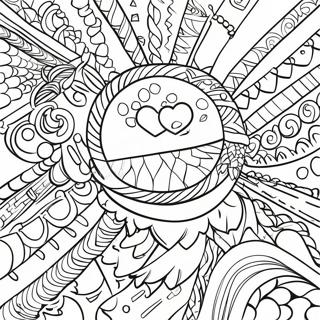 Colorful Friendship Bracelet Coloring Page