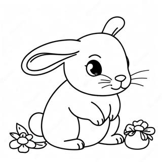 Realistic Bunny Coloring Pages