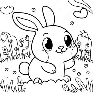 Realistic Bunny Coloring Pages