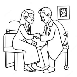 Charming Doctor And Patient Coloring Page 136109-67816