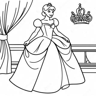 Cinderella In Her Sparkling Gown Coloring Page 13610-2968