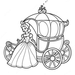 Cinderella In The Enchanted Carriage Coloring Page 13614-2983