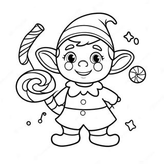 Cute Elf Coloring Pages
