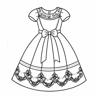 Elegant First Communion Dress Coloring Page 136310 67968