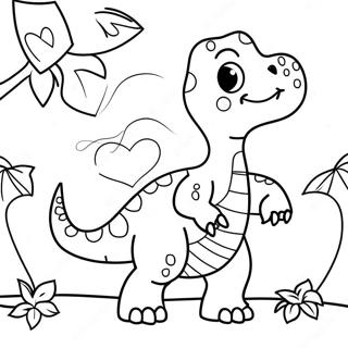 Dinosaur Valentines Coloring Page 136359-68003