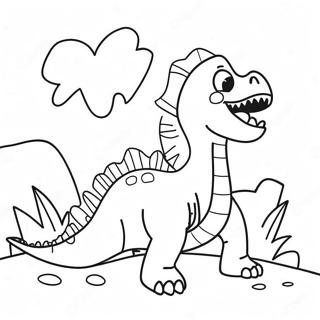 Dinosaur Valentines Coloring Page 136359-68004