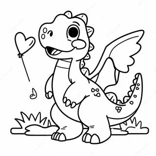 Happy Dinosaur With Cupid S Bow Coloring Page 136362 68013