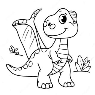 Happy Dinosaur With Cupid S Bow Coloring Page 136362 68015