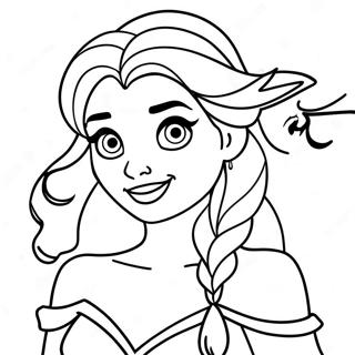 Elsa Halloween Coloring Page 136411-68042