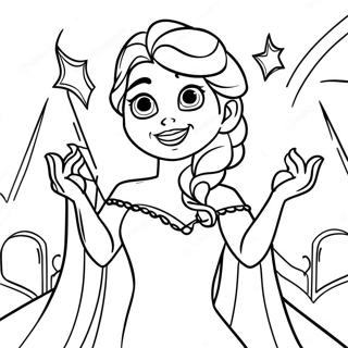 Elsa In Spooky Costume Coloring Page 136412-68046