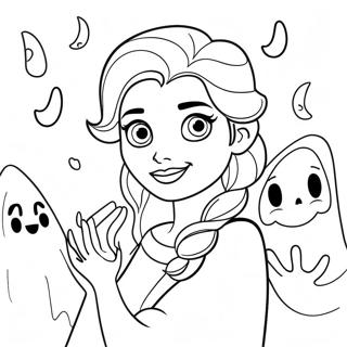 Elsa Halloween Coloring Pages
