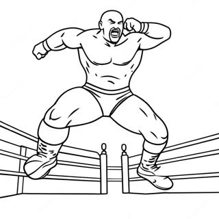 Wwe Wrestler Jumping On Opponent Coloring Page 136437-68065
