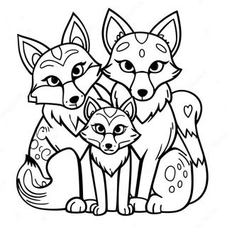 Foxy Family Coloring Page 136569-68174