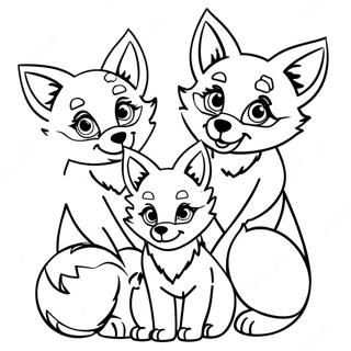 Foxy Family Coloring Page 136569-68175