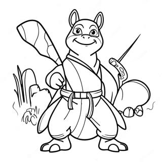Splinter With Ninja Turtles Coloring Page 136619 68207
