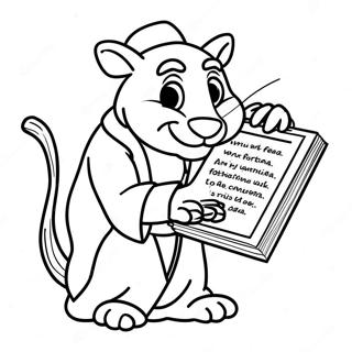 Wise Splinter Teaching Coloring Page 136621-68214