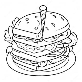 Sandwich Coloring Page 136644-68222