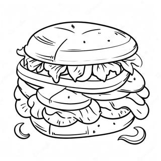 Sandwich Coloring Page 136644-68369