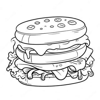 Sandwich Coloring Pages