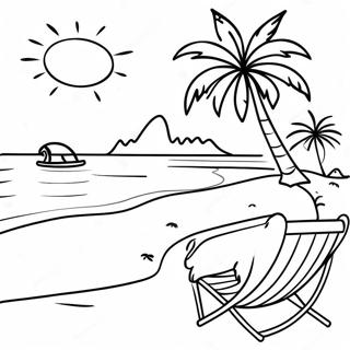 Colorful Dominican Republic Beach Scene Coloring Page 136746 68455