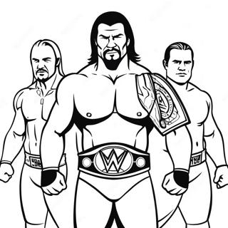 Wwe Superstars In Action Coloring Page 136798-68347