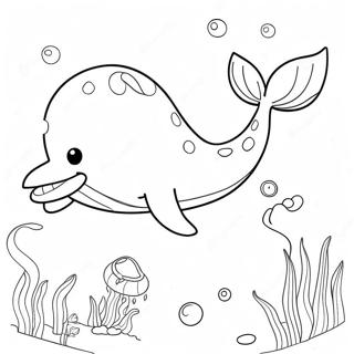 Cute Whale Coloring Page 136849-68530