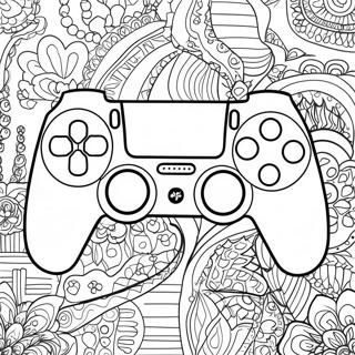 Colorful Ps5 Controller With Patterns Coloring Page 136876-68556