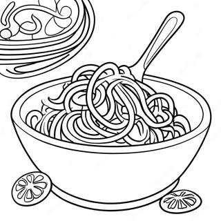 Spaghetti Coloring Pages