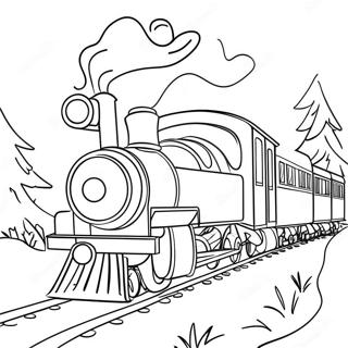 Festive Christmas Train Coloring Page 137158-68776