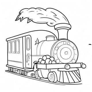 Colorful Christmas Train With Presents Coloring Page 137159-68779