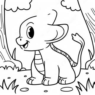 Cute Onix In A Forest Coloring Page 137209-68816