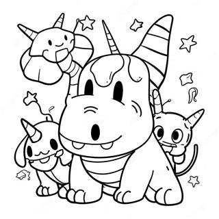 Happy Onix With Friends Coloring Page 137211-68823