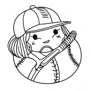 I Love Softball Coloring Pages