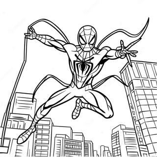 Iron Spider In Action Pose Coloring Page 137389-68957