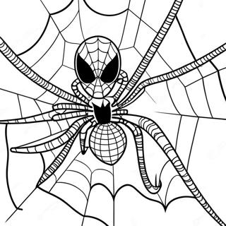 Iron Spider With Webs Coloring Page 137390-68963