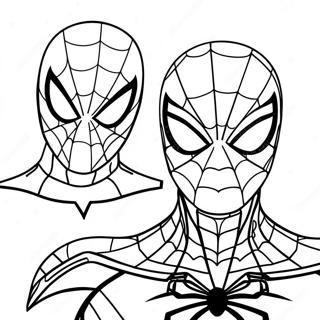 Iron Spider Facing Villain Coloring Page 137391-68968