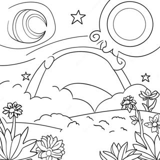 Starry Night Sky Coloring Page 137413-68974