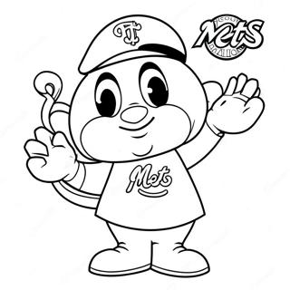 Mets Mascot In Action Coloring Page 137490-69034