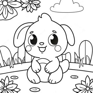 Cute Chao In A Garden Coloring Page 137516-69054