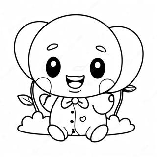 Happy Chao With Balloons Coloring Page 137517-69057