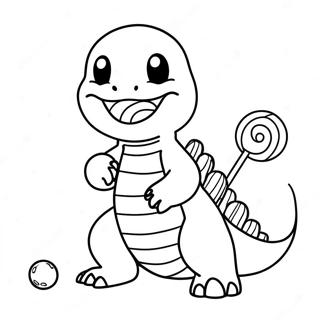 Playful Charmander With Candy Coloring Page 137544-69082